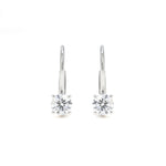 Lade Bild in die Galerieansicht, 0.75CT Round Brilliant Diamond Drop Earrings in 14K White Gold - LGG Jewelry
