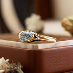 Lade Bild in die Galerieansicht, 1CT Pear Shape Blue Lab diamond Engagement Ring - LGG Jewelry