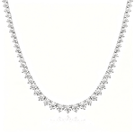 Lade Bild in die Galerieansicht, 3MM 3-Prong Lab Grown Diamond Tennis Necklace 14K Gold - LGG Jewelry