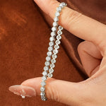 Lade Bild in die Galerieansicht, Bezel Set Basket DEF VS Lab Diamond Tennis Bracelet 14K 18K Gold - LGG Jewelry
