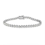 Lade Bild in die Galerieansicht, Bezel Set Basket DEF VS Lab Diamond Tennis Bracelet 14K 18K Gold - LGG Jewelry