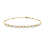 Lade Bild in die Galerieansicht, Dainty Bezel‑Set Lab‑Grown Diamond Tennis Bracelet | Solid 18K Yellow Gold - LGG Jewelry