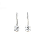 Load image into Gallery viewer, 0.75CT Round Brilliant Diamond Drop Earrings in 14K White Gold