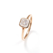 1 CT Asscher Cut Lab Diamond Bezel Solitaire Engagement Ring - LGG Jewelry