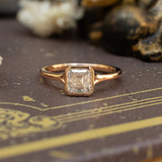 1 CT Asscher Cut Lab Diamond Bezel Solitaire Engagement Ring - LGG Jewelry