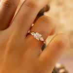 Lade Bild in die Galerieansicht, 1 CT Princess Cut Lab Diamond Three-Stone Engagement Ring - LGG Jewelry
