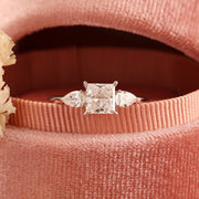 1 CT Princess Cut Lab Diamond Three-Stone Engagement Ring - LGG Jewelry