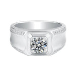 Lade Bild in die Galerieansicht, 1 Ct Round Lab Diamond bezel Wedding Ring For Men - LGG Jewelry