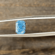 1.046 Ct Radiant Cut Fancy Blue Lab Diamond VS - LGG Jewelry