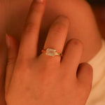 Load image into Gallery viewer, 2 CT Emerald Cut Lab Diamond East- West Bezel Engagement Ring
