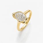 Lade Bild in die Galerieansicht, 10K Yellow Gold 2.13CT Oval Cut Diamond Engagement Ring - LGG Jewelry