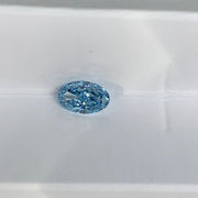 1.116 Ct Oval Cut Fancy Blue Lab Diamond VS - LGG Jewelry