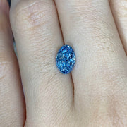 1.118 Ct Oval Cut Fancy Blue Lab Diamond VS1 - LGG Jewelry