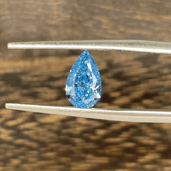 1.147 Ct Pear Cut Fancy Blue Lab Diamond VS - LGG Jewelry