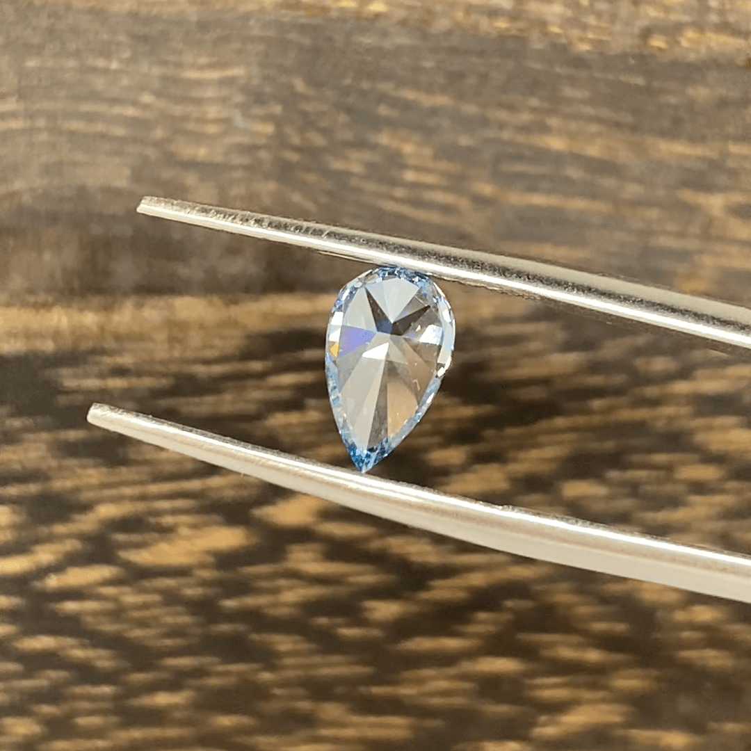 1.147 Ct Pear Cut Fancy Blue Lab Diamond VS - LGG Jewelry