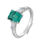 Lade Bild in die Galerieansicht, 1.4 Ct Emerald Three-Stone Engagement Ring - LGG Jewelry