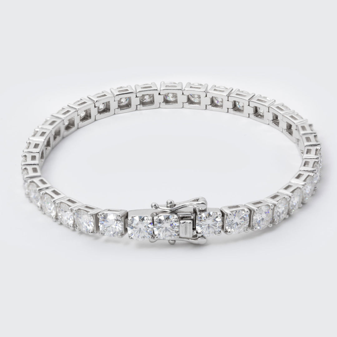 14K Gold Round Cut Lab Grown Diamond 4 Prongs Tennis Bracelet - LGG Jewelry