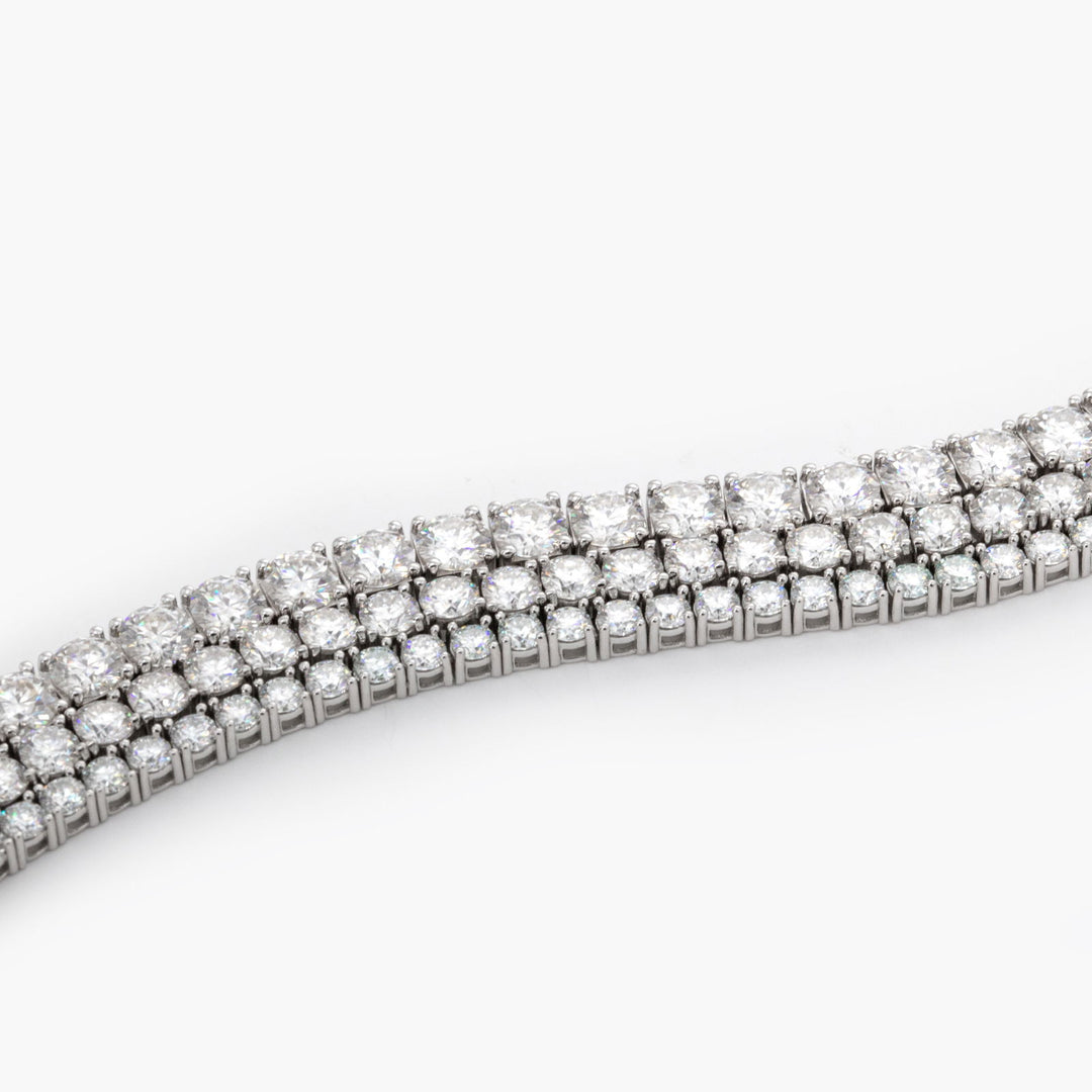 14K Gold Round Cut Lab Grown Diamond 4 Prongs Tennis Bracelet - LGG Jewelry