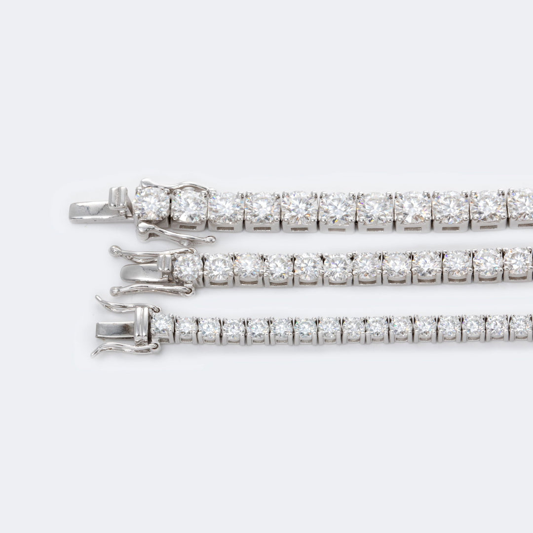 14K Gold Round Cut Lab Grown Diamond 4 Prongs Tennis Bracelet - LGG Jewelry