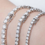 Lade Bild in die Galerieansicht, 14K Gold Round Cut Lab Grown Diamond 4 Prongs Tennis Bracelet - LGG Jewelry