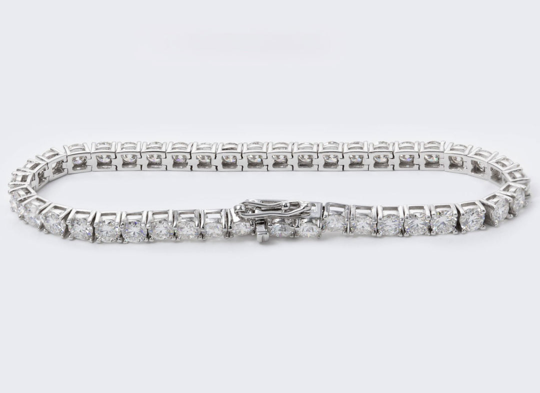 14K Gold Round Cut Lab Grown Diamond 4 Prongs Tennis Bracelet - LGG Jewelry