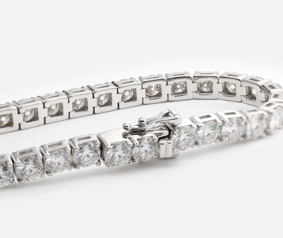 14K Gold Round Cut Lab Grown Diamond 4 Prongs Tennis Bracelet - LGG Jewelry