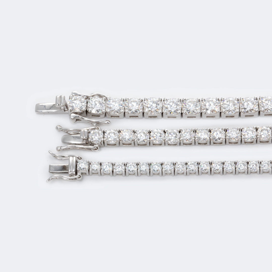 14K Gold Round Cut Lab Grown Diamond 4 Prongs Tennis Bracelet - LGG Jewelry