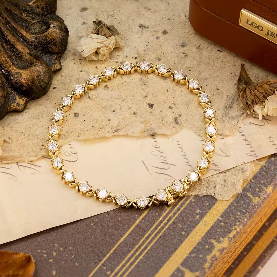 14K Yellow Gold Tennis Bracelet - LGG Jewelry