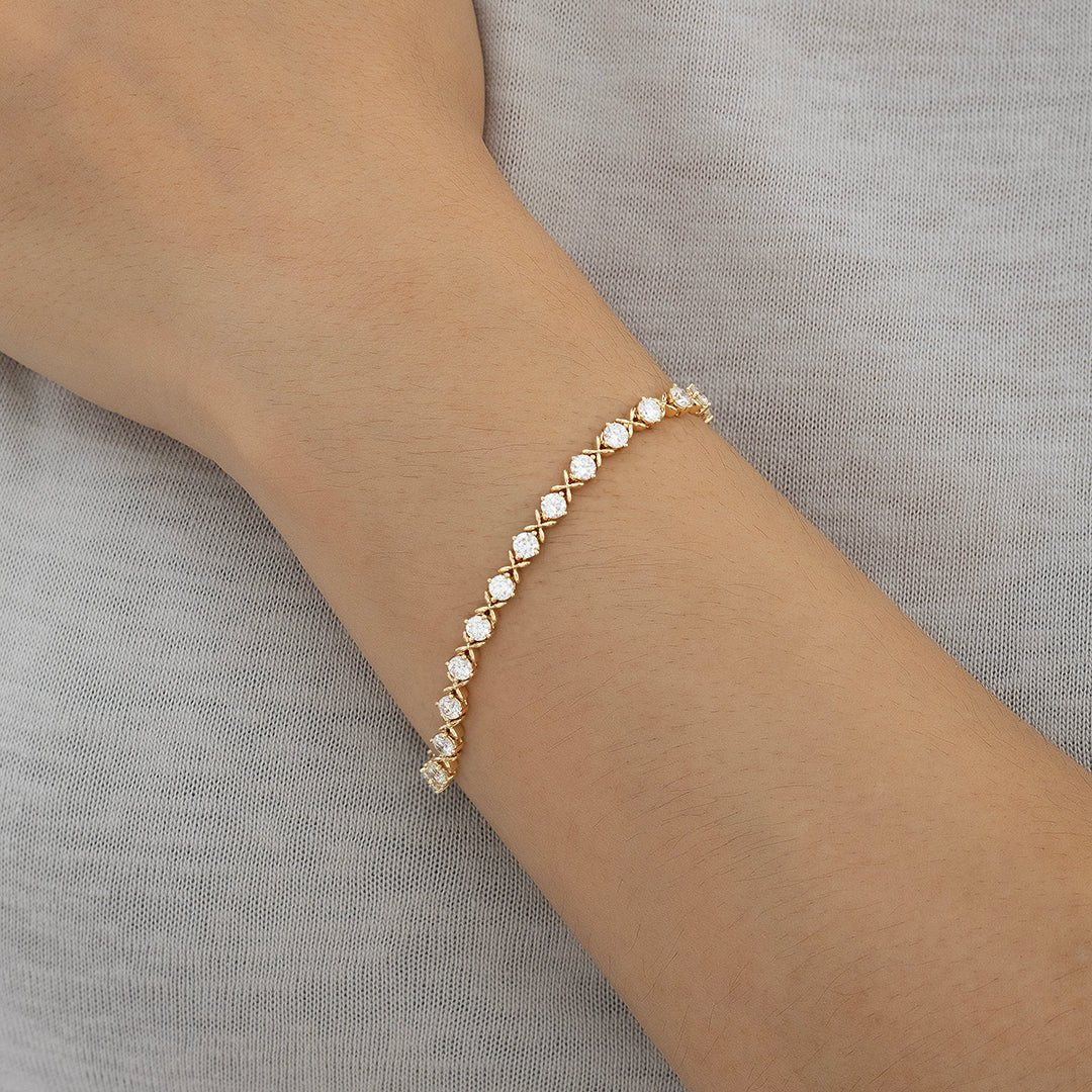 14K Yellow Gold Tennis Bracelet - LGG Jewelry