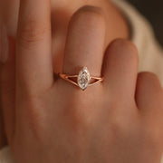 1.5 Ct Marquis Shape Lab Diamond Solitaire Engagement Ring - LGG Jewelry