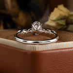 Lade Bild in die Galerieansicht, 1.5 CT Oval Cut Lab Diamond Bubble Band Engagement Ring - LGG Jewelry