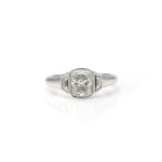 Lade Bild in die Galerieansicht, 1.56CT Elongated Cushion Diamond Ring in 18K White Gold - LGG Jewelry