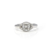 1.56CT Elongated Cushion Diamond Ring in 18K White Gold - LGG Jewelry
