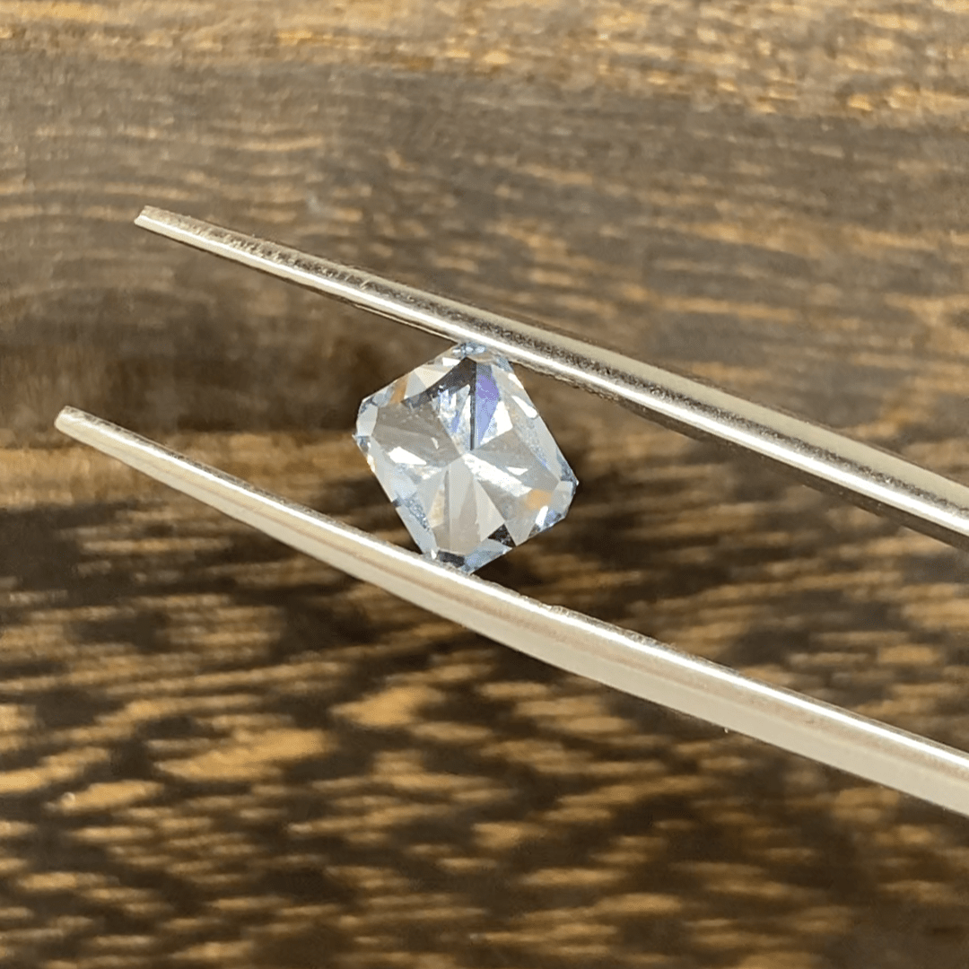 1.60 Ct Radiant Cut Fancy Blue Lab Diamond VS - LGG Jewelry
