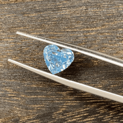 1.770 Ct Heart Shape Fancy Blue Lab Diamond VS - LGG Jewelry