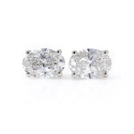 Load image into Gallery viewer, Classic Oval Cut Lab Diamond Four Prongs Ear Studs
