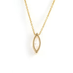 Load image into Gallery viewer, North-south Marquise Cut Lab Diamond Two V-Prongs Pendant Necklace

