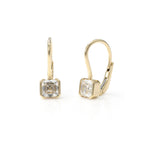 Lade Bild in die Galerieansicht, 1CT Asscher Cut Drop Earrings in 14K Yellow Gold - LGG Jewelry