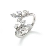 Load image into Gallery viewer, Leafy Marquise Cut Lab Diamond Open Ring
