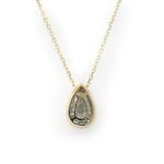 Lade Bild in die Galerieansicht, 2 Ct Pear Cut Fancy Blue Lab Diamond Bezel Pendant Necklace - LGG Jewelry