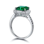Lade Bild in die Galerieansicht, 2 Ct Princess Cut Lab Emerald Engagement Ring - LGG Jewelry