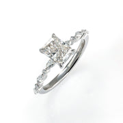2 CT Radiant Cut Lab Diamond Bubble Band Engagement Ring - LGG Jewelry