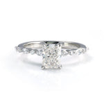 Lade Bild in die Galerieansicht, 2 CT Radiant Cut Lab Diamond Bubble Band Engagement Ring - LGG Jewelry