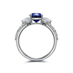 Load image into Gallery viewer, 2.5 Ct Oval Lab Blue Sapphire Engagement Ring - LGG Jewelry

