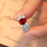Load image into Gallery viewer, 2.5 Ct Oval Lab Ruby Engagement Ring - LGG Jewelry
