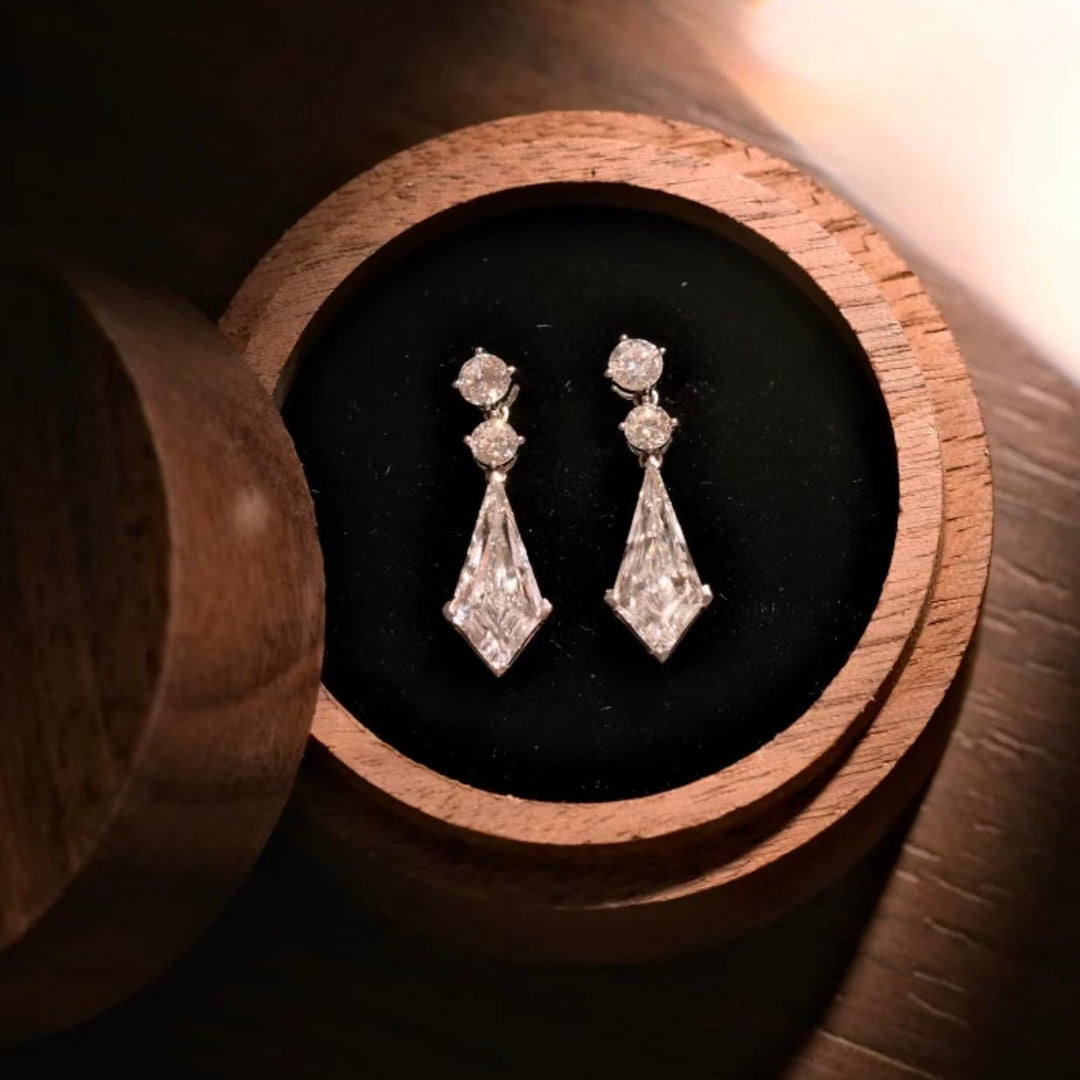 Kite‑Cut Lab‑Grown Diamond Drop Earrings
