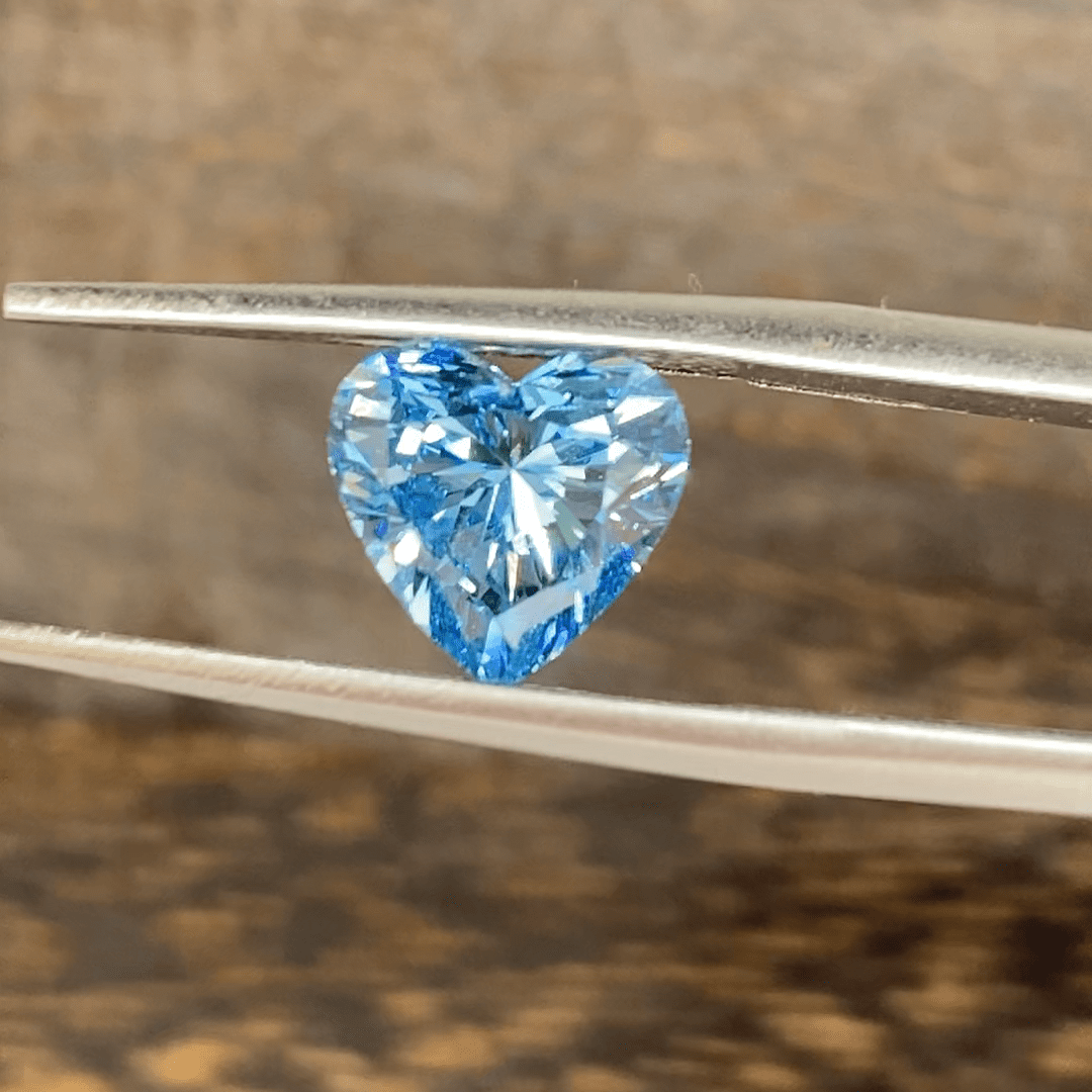 2.06 Ct Heart Shape Fancy Blue Lab Diamond VS - LGG Jewelry