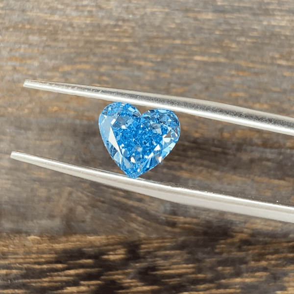2.092 Ct Heart Shape Fancy Blue Lab Diamond VS - LGG Jewelry