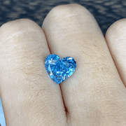 2.092 Ct Heart Shape Fancy Blue Lab Diamond VS - LGG Jewelry