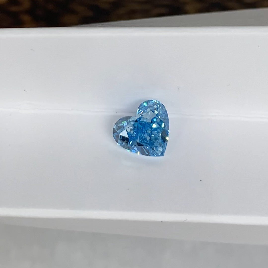 2.137 Ct Heart Shape Fancy Blue Lab Diamond VS1 - LGG Jewelry